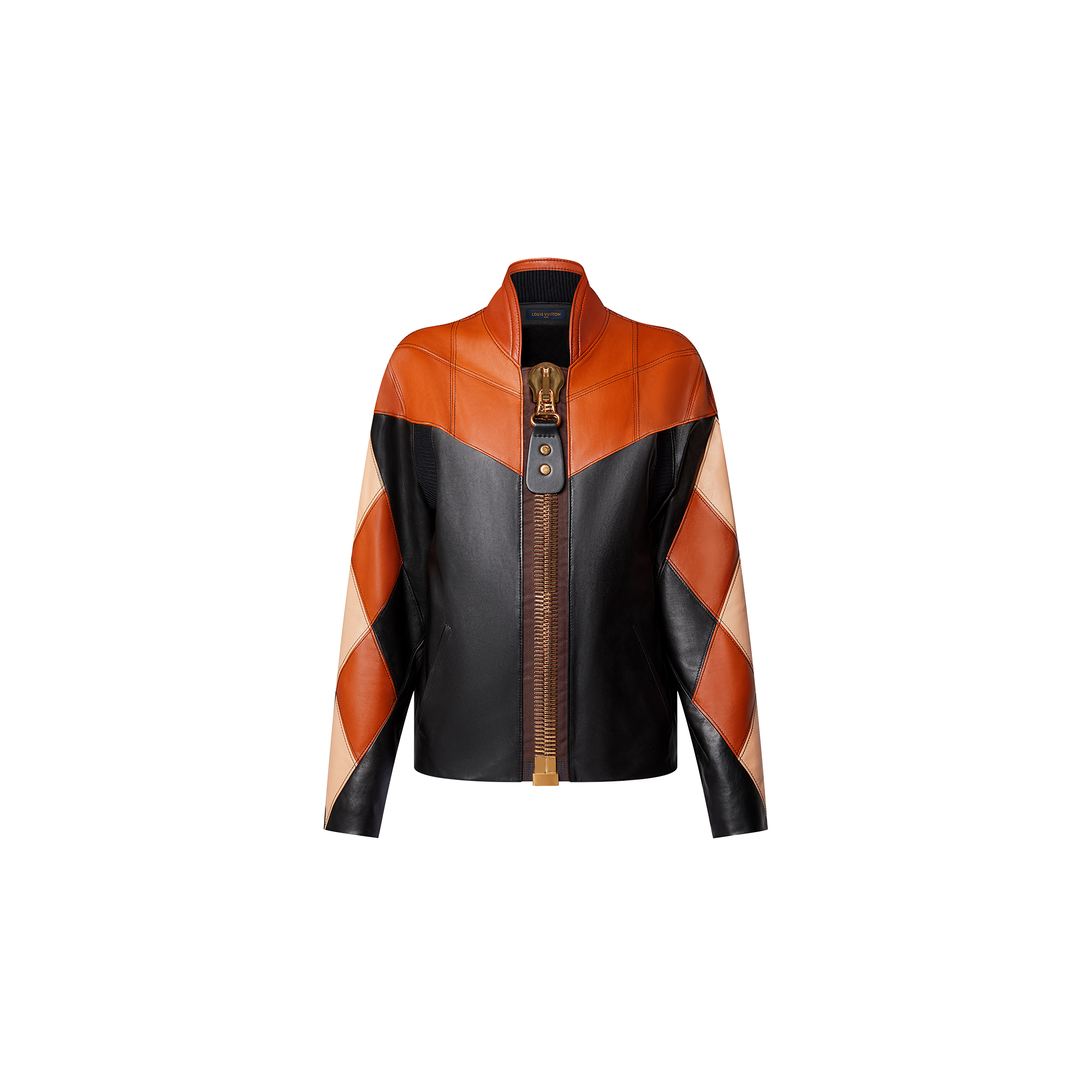 Veste de motard patchwork en cuir Pr t porter de luxe